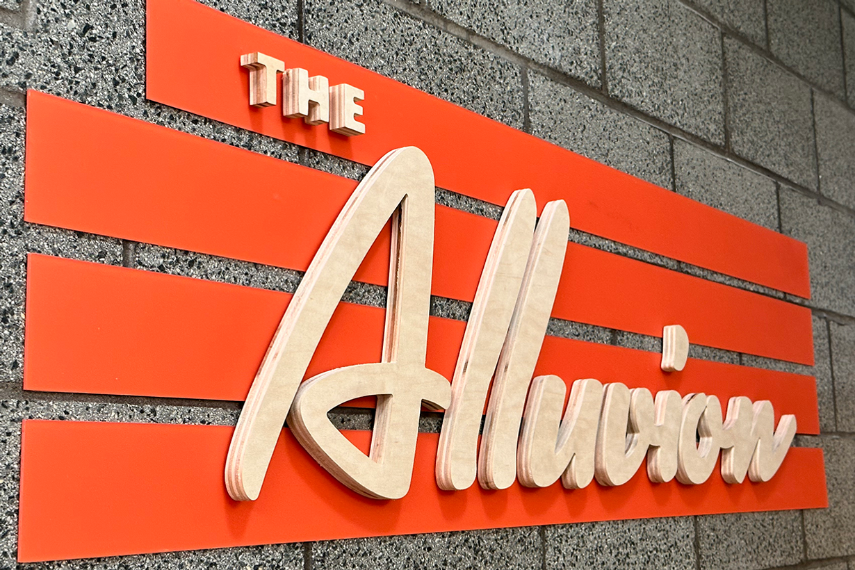 Natural materials played a huge role in signage and the building's connection to the nature of the region.